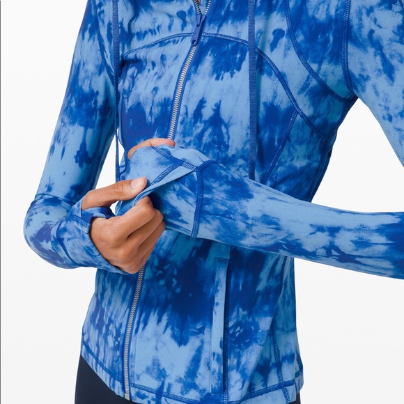❤️ Lululemon Blue Tie Dye Hooded Define Jacket Size 4 NWT - Picture 9 of 12